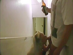 Blond german Bitch gets fucked on Stairs