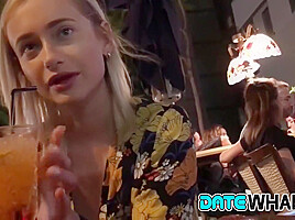 Blonde Cutie Riding Monster Boner