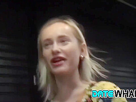 Blonde Cutie Riding Monster Boner