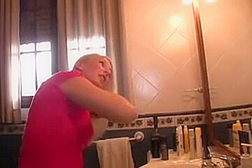 Blonde German teens 18+ share one steely dick