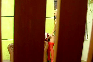 Blonde Tranny Fucking A Girl