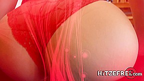 Blonde barbie girl Helena Moeller bangs her fan Max - Hitzefrei