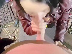 Blowjob In The Repair Shop