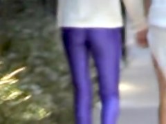 Blue spandex pants caught in the street by hot hunter 03zp