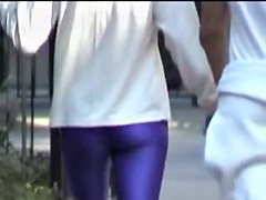 Blue spandex pants caught in the street by hot hunter 03zp