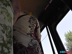 Boyfrend put his up petticoat webcam down in the bus