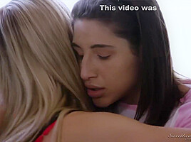 Brandi Love And Abella Danger - Brunette teen 18+ Worships Feet Of Naked Big-titted Milf