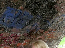 British Flasher Bonnie Rose Pissing Under a Bridge by UK-Flashers