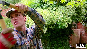 Brits Gone Wild: Gardener Fucks Busty Maid in Bedroom - PornWorld