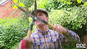 Brits Gone Wild: Gardener Fucks Busty Maid in Bedroom - PornWorld
