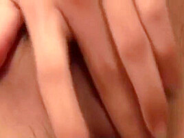 Brunette Asian babe Eve gagging and cum swallowing