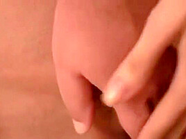 Brunette Asian babe Eve gagging and cum swallowing