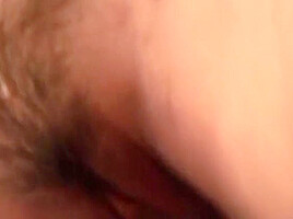 Brunette Asian babe Eve gagging and cum swallowing