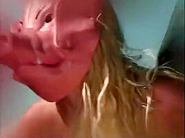 Brunette Does Hardcore Anal While Watching Blond Deep Throat Cock And Get Facial