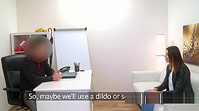 Brunette Gets Huge Cock In Modelling Agency