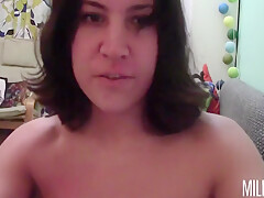 Brunette Milf Inga Fucked In White Stockings On Webcam After Wedding
