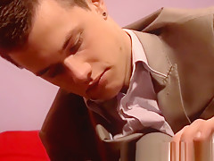 Brunette twink Billy Rubens ass play and solo session