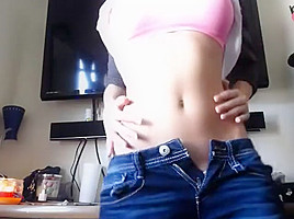 Brunettes Striptease And Dildo Masturbation
