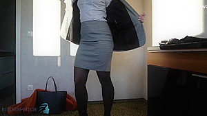 Business Woman Leather Skirt Sex - Business-bitch