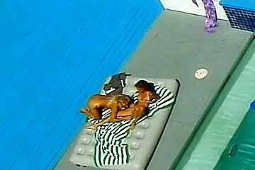 Busty Lesbian Pornstars in the Pool