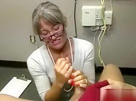 Busty Spex Cougar Tugs Hard Dick