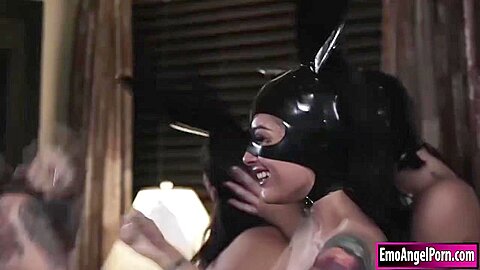 Busty Tattooed Babes Enjoy Licking Each Others Pussy With Katrina Jade, Joanna Angel And Ariana Marie