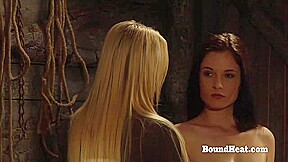 Busty Tied Up Lesbian Slave Whipped By Dominant Madame