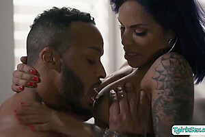 Busty Transsexual Interracial Anal Sex