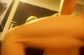 Busty brunette sucks a big cock while another drills her hairy snatch
