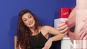 CFNM housewife instructs guy to jerkoff