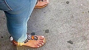 Candid indian girl feet need pedi 3