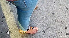 Candid indian girl feet need pedi 3