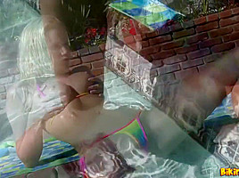 Carli Banks Tie dye Throng in the Pool