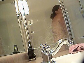 Cheating wife caught naked in the shower 