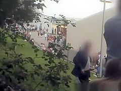 Chicks caught pissing outdoors in public