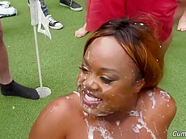 Chubby, Ebony Cock Sucker, Jayden Starr Made Many Guys Cum All Over Her Face And Tits
