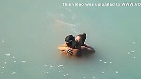 Chubby Girl Fucked In The Sea by A local Guy On Her Trip Abroad