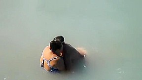 Chubby Girl Fucked In The Sea by A local Guy On Her Trip Abroad