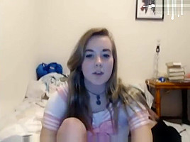 Chubby blonde amateur teen 18+ teasing herself