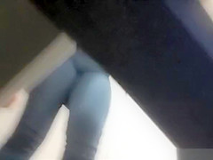 Chubby woman with big tits spied