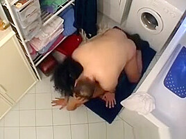 Chunky Perv Pumps Beautiful African teen 18+ In The Restroom