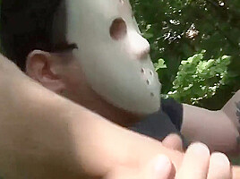 Claudia Rossi - Plays Perverted Games With Masked Man In The Woods