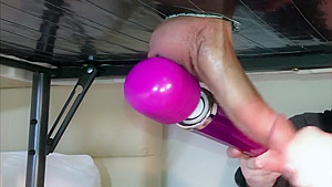 Cock Gets Edged & Milked On Gloryhole Table