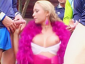 Crazy pornstar Sabrina White in best gangbang, blonde adult scene