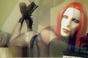 Crossdresser Masturbation On Webcam
