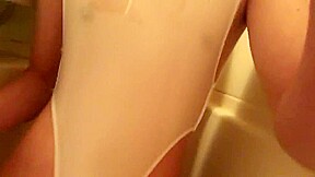 Cross-dressing leotard japanese masturbation
