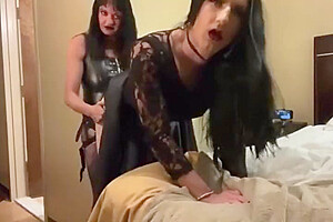 Cum Eating Punk Goth Sissy Pegged By Dominatrix