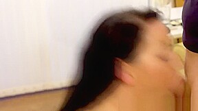 Curvy MILF enjoys fucking with two nerds