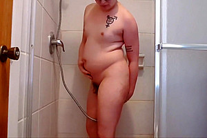 Curvy Trans Satana Kennedy Enema Belly Inflation In Shower