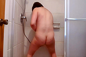Curvy Trans Satana Kennedy Enema Belly Inflation In Shower